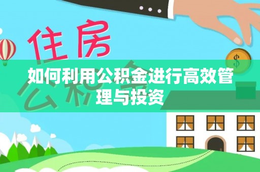 深圳如何利用公积金进行高效管理与投资